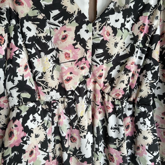 New Torrid 3 Mini Bubble Charmeuse Floral Babydoll Dress 14-16 1x lined silky - Picture 9 of 15